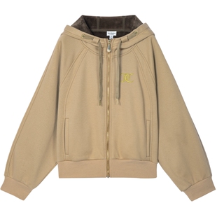 【法兰绒】Juicy Couture橘滋外套女26秋冬新款加绒加厚卫衣上衣