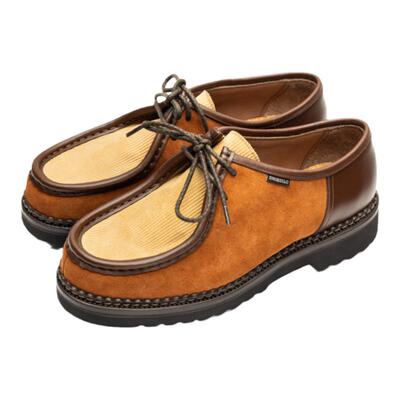 SHOESILO JEROME固特异灯芯绒压纹真皮绒面德比鞋袋鼠鞋