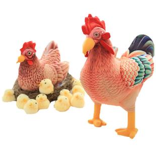 可爱仿真大公鸡母鸡小鸡布娃娃创意公仔毛绒玩具玩偶婚庆结婚抱鸡