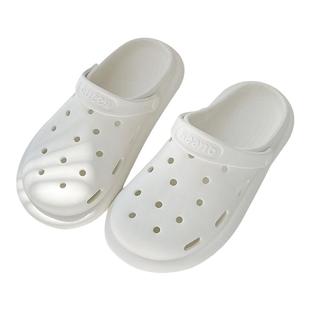 玉桂狗洞洞鞋女款夏天外穿室内家居厚底踩屎感包头拖鞋女夏季防滑