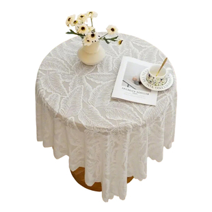 春夏美式桌布防尘法式田园镂空蕾丝餐桌盖布茶几台布轻奢复古桌布