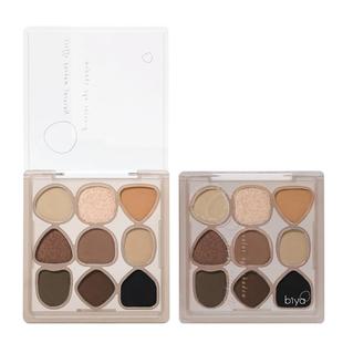 Biya比雅眼影盘九色墨绿色烟熏盘水泥灰大地色黑金棕色哑光细闪