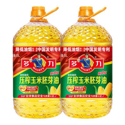 【官方旗舰店】多力压榨玉米胚芽油5L*2家用食用油非转基因