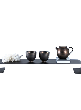 现代中式风功夫茶具托盘装饰品