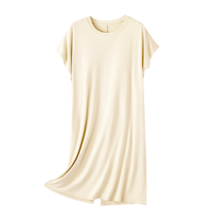 女士睡裙带胸垫一体莫代尔中长款连衣裙2026夏季新款可外穿家居服