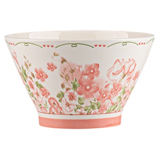 5英寸斗笠碗家用2026新款饭碗面碗釉下彩高颜值陶瓷米饭碗高脚碗