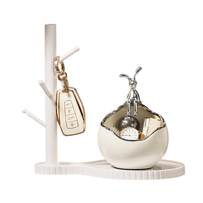 放钥匙收纳玄关摆件轻奢高档入户进门口鞋柜置物架客厅家居装饰品