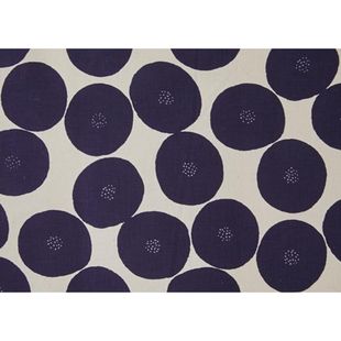 日本进口KOKKA纯棉布料 名师面料 加厚竹节棉包包古家悦子 水玉球