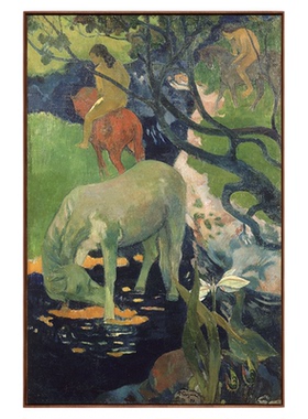 高更-白马版画客厅装饰画挂画