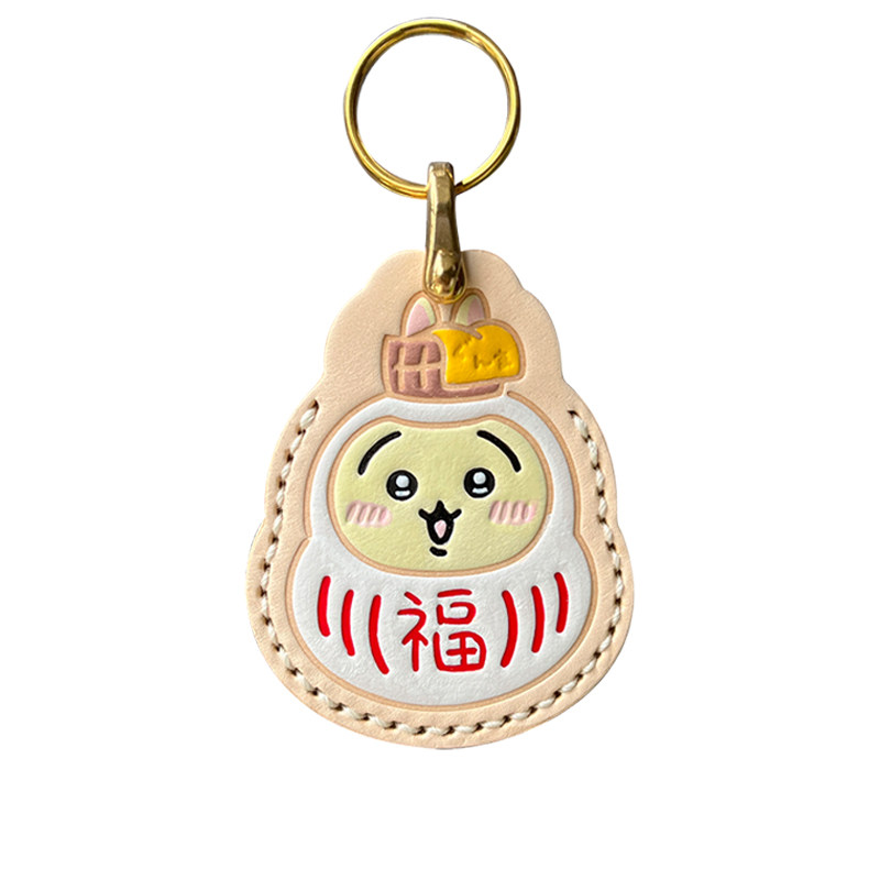 手工chiikawa牛皮门禁卡套钥匙扣