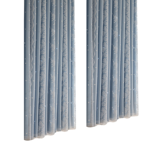 窗帘免打孔安装伸缩杆全套卧室遮光蕾丝双层布纱一体飘窗小窗户