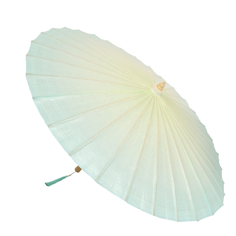 中典油纸伞青黄渐变色 小清新无味防雨遮阳传统油纸雨伞非遗手工