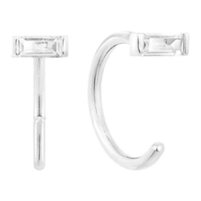 养耳洞透气纯银环抱式半环耳钉