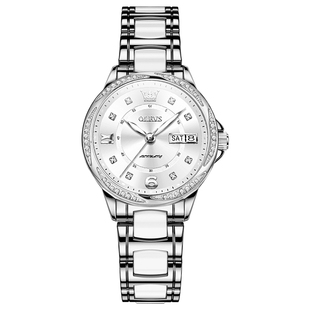 高级感女神节礼物送女友闺蜜女士手表机械表女款轻奢陶瓷防水女表