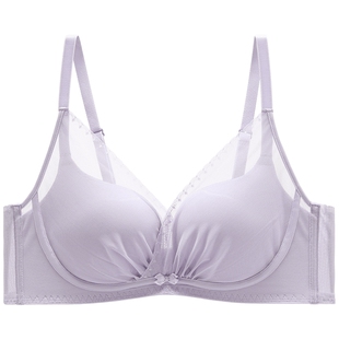 【舒挺杯】安莉芳旗下E-BRA网纱内衣女小胸聚拢无钢圈文胸KB00268