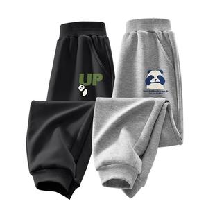 男童加绒裤子一体绒秋冬款中大童羊羔绒男孩卫裤儿童冬季保暖长裤