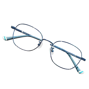 儿童近视眼镜防蓝光护眼小孩可配度数看电脑手机专用金属钛架镜框