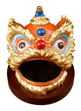 创意醒狮入户玄关钥匙收纳摆件铜中式开业乔迁装饰品国潮朋友礼品