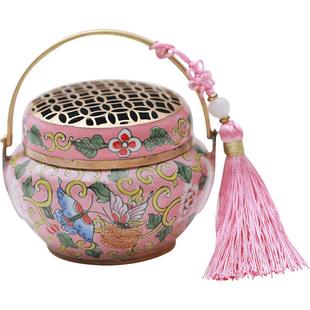 宫廷珐琅彩手炉仿古取暖小手炉烧香碳香薰炉小香炉随身纯铜暖手炉