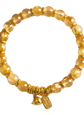 金发晶手串转运珠天然水晶手链