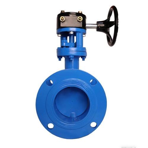 涡轮通风蝶阀D41W-10C法兰式手动阀门硬密封碳钢化工耐腐DN300150