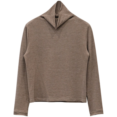 加厚百搭堆堆领半高领打底T恤女