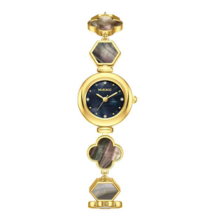 星星月亮手链式手表女士女款轻奢小众高级感小表盘贝母饰品腕表