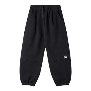 男童百搭针织束脚裤冬季新款中大童加绒加厚儿童保暖休闲双色卫裤