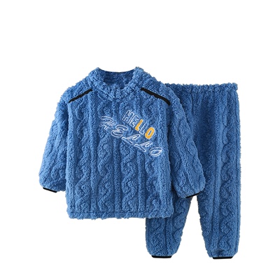 2022秋冬法兰绒睡衣休闲保暖卡通