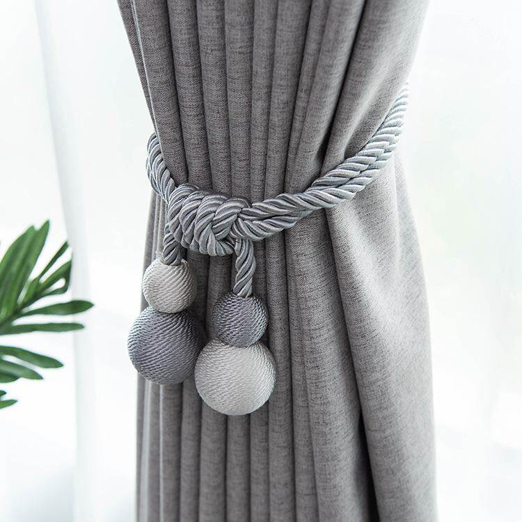 直销 新款窗帘绑绳流苏吊球批发 窗帘挂球吊穗现货批发
