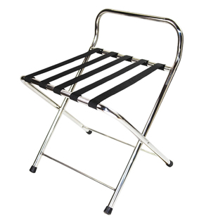 酒店客房行李架加厚不锈钢置物架宾馆客房折叠箱包托盘架家用办公