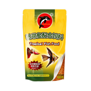海豚牌热带鱼饲料小鱼孔雀鱼鱼粮观赏鱼微颗粒燕鱼神仙鱼开口鱼食