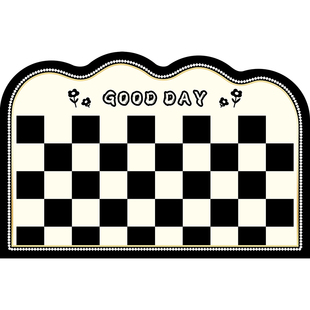 棋盘格入户门地垫家用黑白卡通进门皮革可擦免洗脚垫地毯入门门口