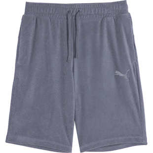 Puma/彪马官方正品24新款男士毛巾布休闲运动刺绣简约基础款短裤