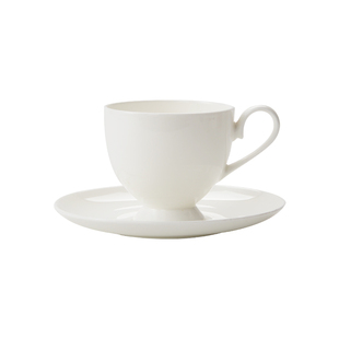 骨瓷纯白咖啡杯碟办公咖啡杯定制logo印字咖啡厅陶瓷杯子带碟送勺