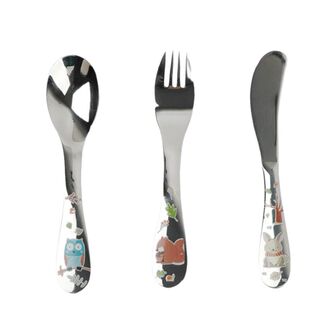 儿童刀叉勺三件套牛排304不锈钢餐具宝宝专用食品级卡通甜品刀叉