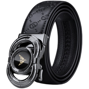 保罗皮带男士真皮自动扣腰带2025新款时尚高档轻奢个性年轻人裤带