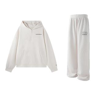 BJHG不计后果灯芯绒连帽卫衣男女款春季休闲裤子美式复古运动套装