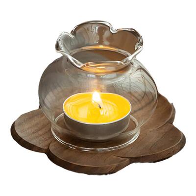 中式复古禅意蜡烛台茶室装饰摆件