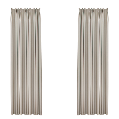 2025新款日式奶白遮光窗帘棉麻布