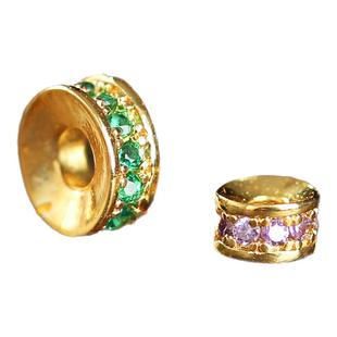 镶嵌直切隔片隔珠diy珍珠翡翠串珠配件彩宝垫片文玩手串DIY配饰