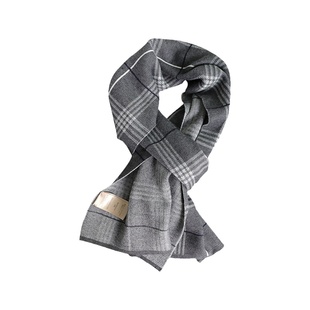 高阶车厘子红！经典格纹羊毛针织情侣围脖男女英伦格子围巾学生冬