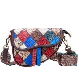 马鞍包女士2023新款百搭高级感真皮小众设计斜挎单肩2024爆款小包