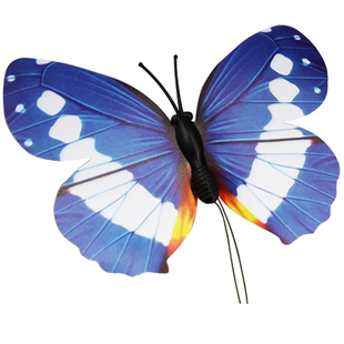 彩色3D仿真塑料蝴蝶立体印花自然逼真蝴蝶兰花盆栽植物美观装饰品