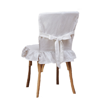 美式椅垫亚麻一体式法式