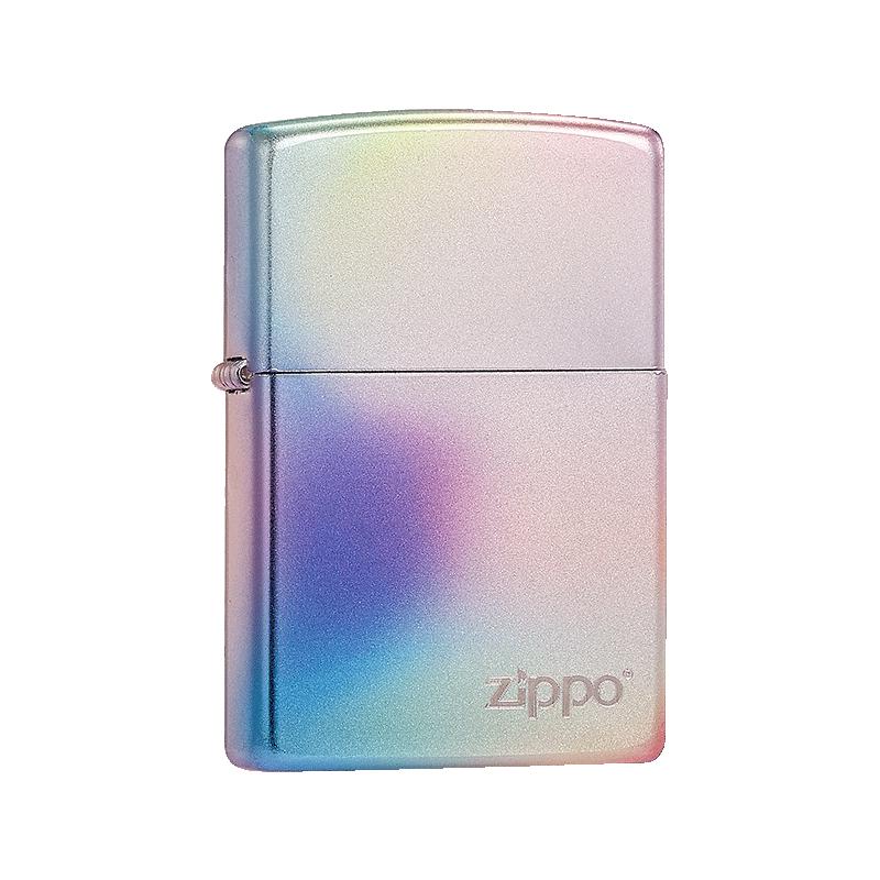 zippo打火机虹晕清漪电镀商标官方原装正版煤油防风个性创意礼物