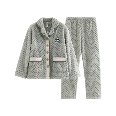 芬腾情侣珊瑚绒保暖家居服套装