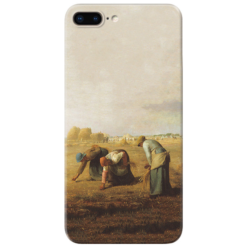 名画拾穗者适用iPhone8plus苹果X手机壳6s复古7米勒XR油画xsmax文艺5se女款软1/2/3二三代