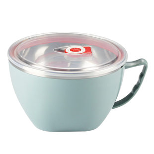 真304不锈钢泡面碗带盖汤碗单个宿舍学生饭盒上班族大号保温饭碗