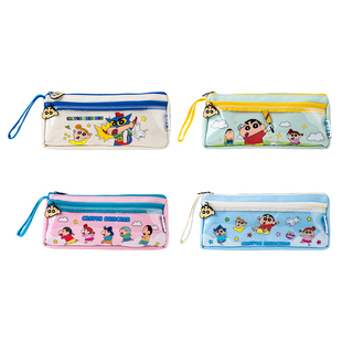 一木林蜡笔小新限定笔袋双层多功能大容量创意可爱高颜值男孩女孩文具袋2024新款小学生铅笔盒便携学习用品